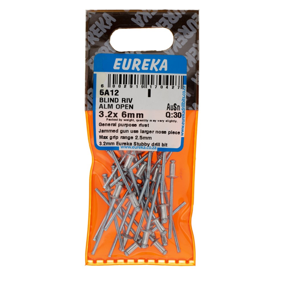 Rivet Alm Open 3.2x 6mm x Q:30