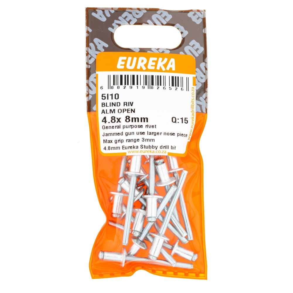 Rivet Open 4.8x 8mm x Q:15