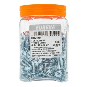 Truss Head - Tek Screw Truss 4.2x 16mm ZP x Q:300