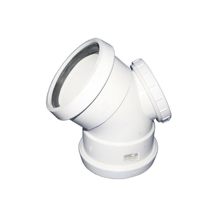 WASTE BEND 45DEG SV I.E 110MM SABS