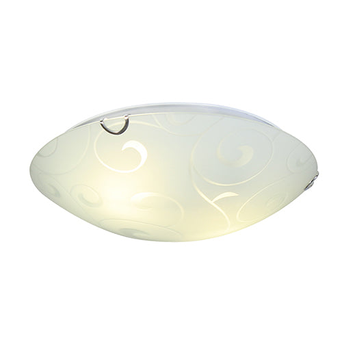 Ceiling Light 300mm Round Floral Pattern | Eurolux
