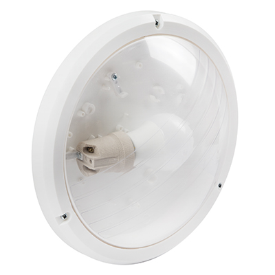 Bulkhead Eco White Clear E27 1x15w - Eurolux