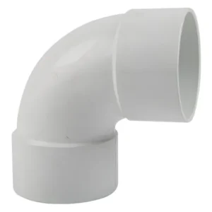 PVC GUTTER ROUND DOWNPIPE BEND 90DEG