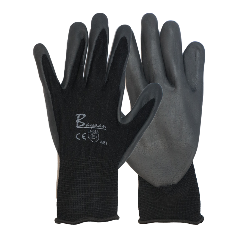 BLACK YARN GLOVES G067